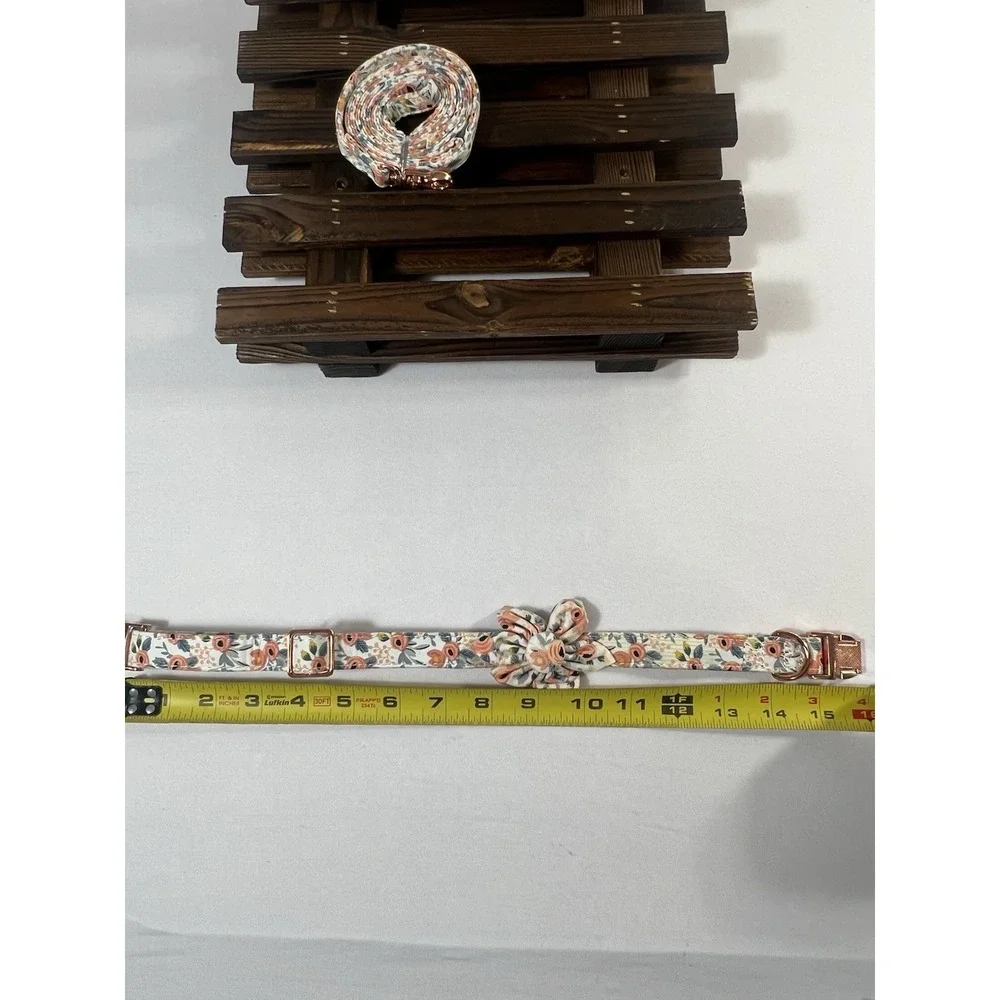Unique Style Paws Summer‎ Dog Collar with Floral Bow,Colorful Bow Tie Puppy Co